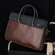 pu leather briefcase shoulder bag, view 2 - MRSLM