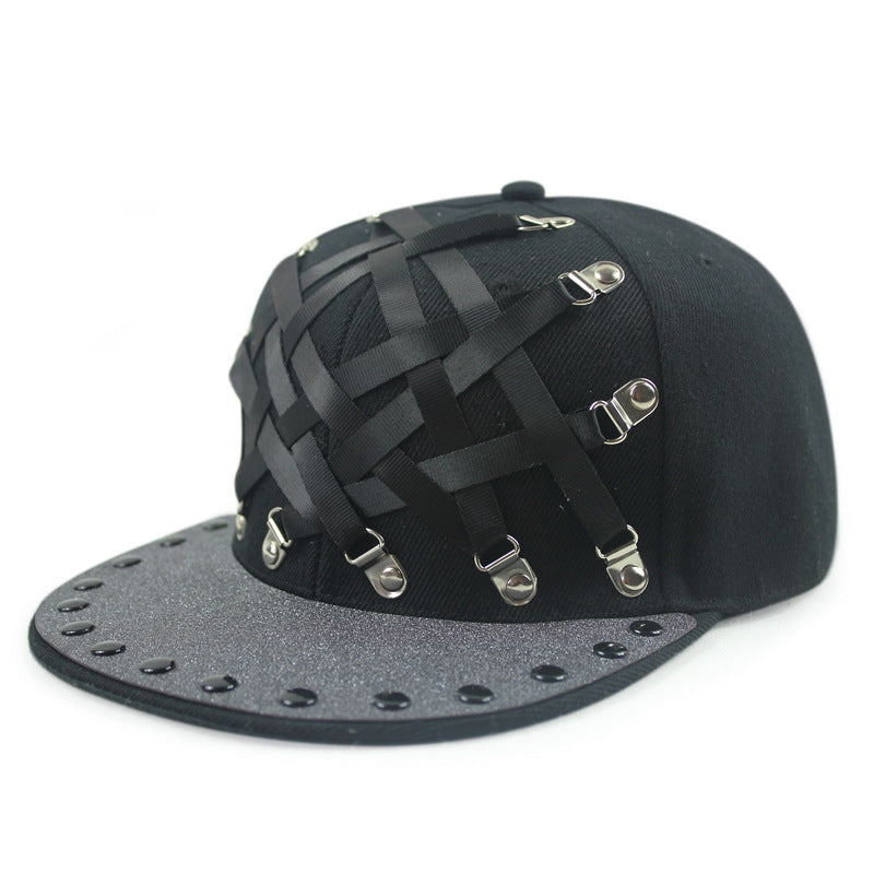 punk hip hop flat-brimmed cap, view 6 - MRSLM