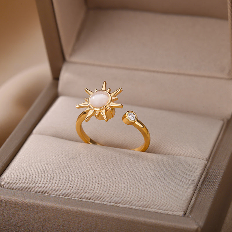Adjustable opal sun ring, view 5 - MRSLM