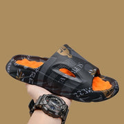 men's summer thick sole flip-flops, view 7 - MRSLM