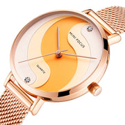 diamond-studded steel mesh watch - MRSLM