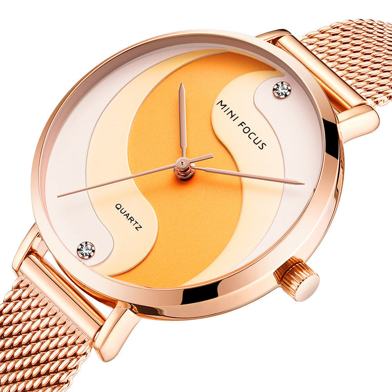 diamond-studded steel mesh watch - MRSLM