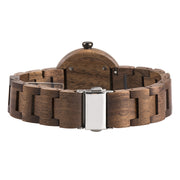 bamboo wood ladies quartz watch, view 3 - MRSLM