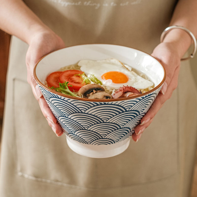 underglaze ceramic noodle bowl - MRSLM
