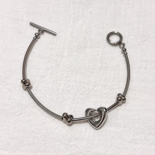 elegant heart bracelet for women, view 2 - MRSLM