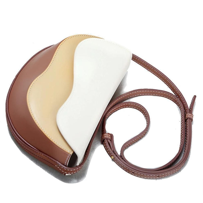Contrast color crossbody saddle bag, view 6 - MRSLM