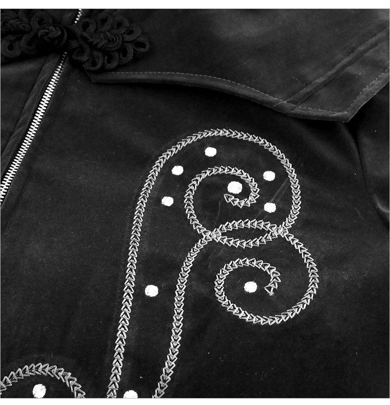 Men's gothic stand collar jacket, view 3 - MRSLM