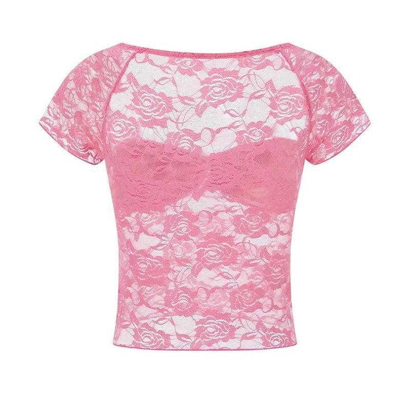 floral lace corset shirt, view 8 - MRSLM