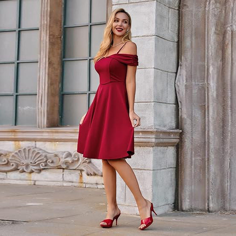 retro spaghetti strap dress, view 4 - MRSLM