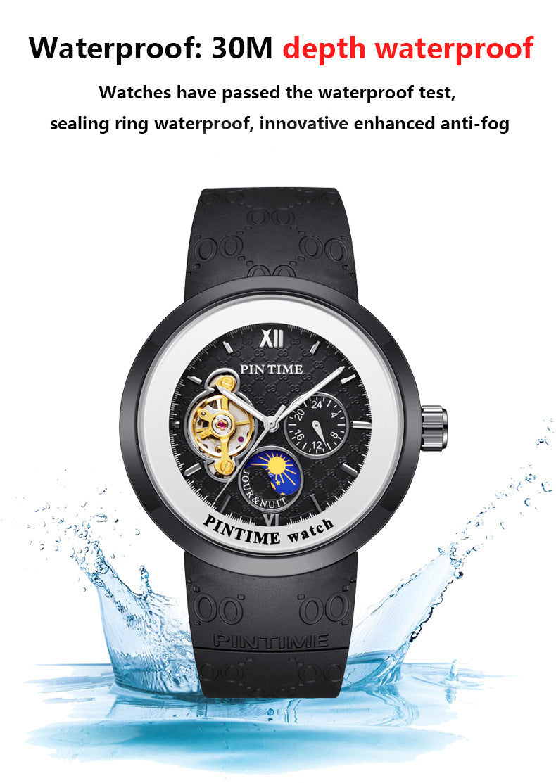 men's three eye automatic watch, view 9 - MRSLM