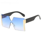 rimless gradient square sunglasses, view 6 - MRSLM