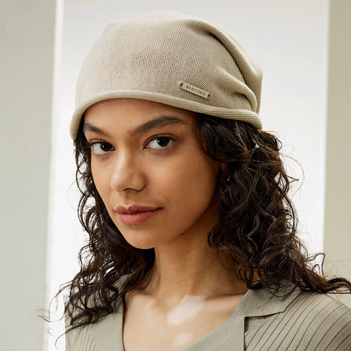 silk knitted beanie hat - MRSLM