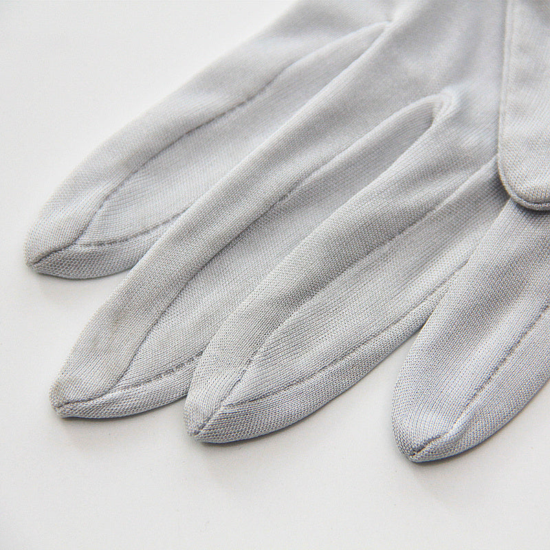 thin mulberry silk finger gloves, view 4 - MRSLM