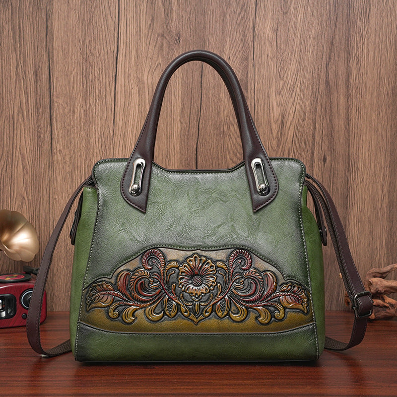 embossed retro crossbody bag for women, view 3 - MRSLM