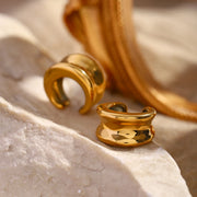 moon-bend gold ear clip, view 7 - MRSLM