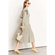minimalist long trench coat, view 6 - MRSLM