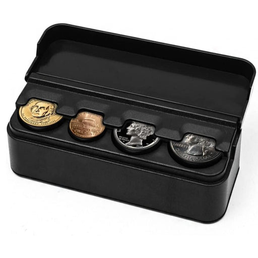 compact black euro coin organizer for car - MRSLM