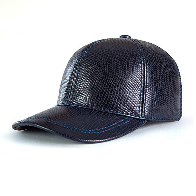 genuine leather baseball cap, view 2 - MRSLM