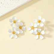 Camellia flower dangle earrings, view 13 - MRSLM