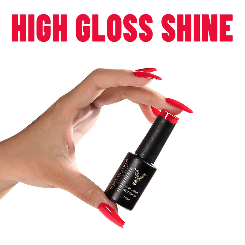 bright red gel nail polish, view 5 - MRSLM