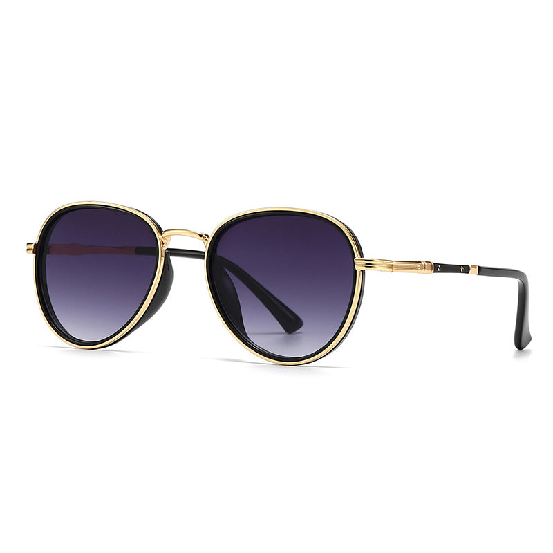 retro gradient pilot sunglasses, view 4 - MRSLM