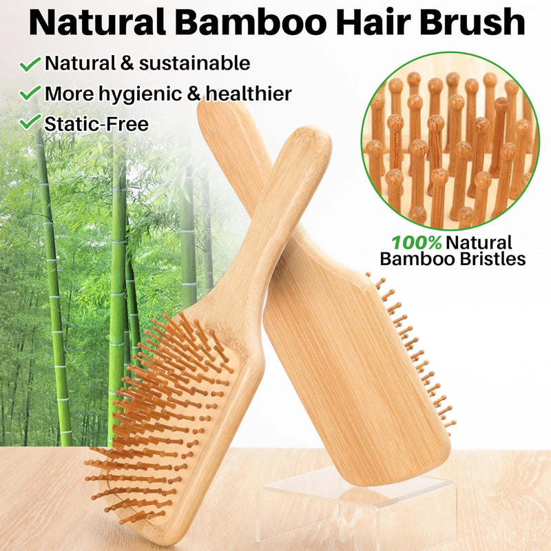 bamboo paddle cushion hair brush, view 5 - MRSLM