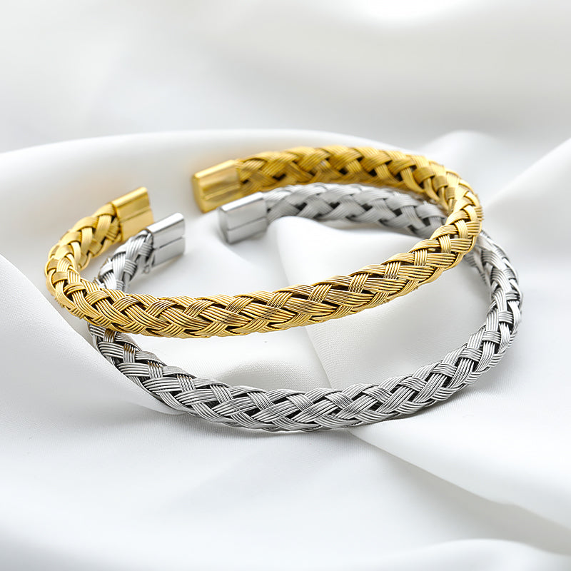 Woven charm bracelet, view 5 - MRSLM