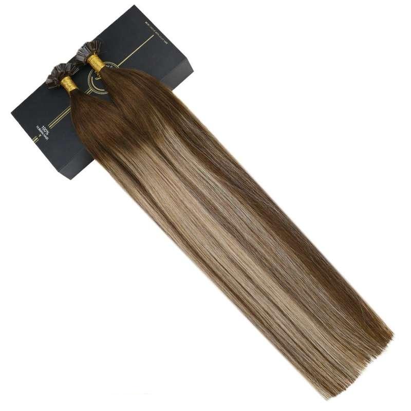 Flat tip human hair extensions, view 10 - MRSLM