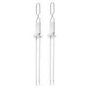 stainless steel semi-automatic bbq grill forks, view 2 - MRSLM
