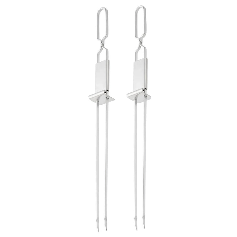 stainless steel semi-automatic bbq grill forks, view 2 - MRSLM
