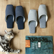 striped soft sole bedroom slippers - MRSLM