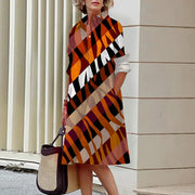 stripe 3D printed loose dress, view 14 - MRSLM