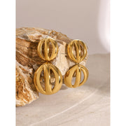 Geometric hoop earrings, view 6 - MRSLM