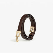 women's genuine leather slim belt, view 4 - MRSLM