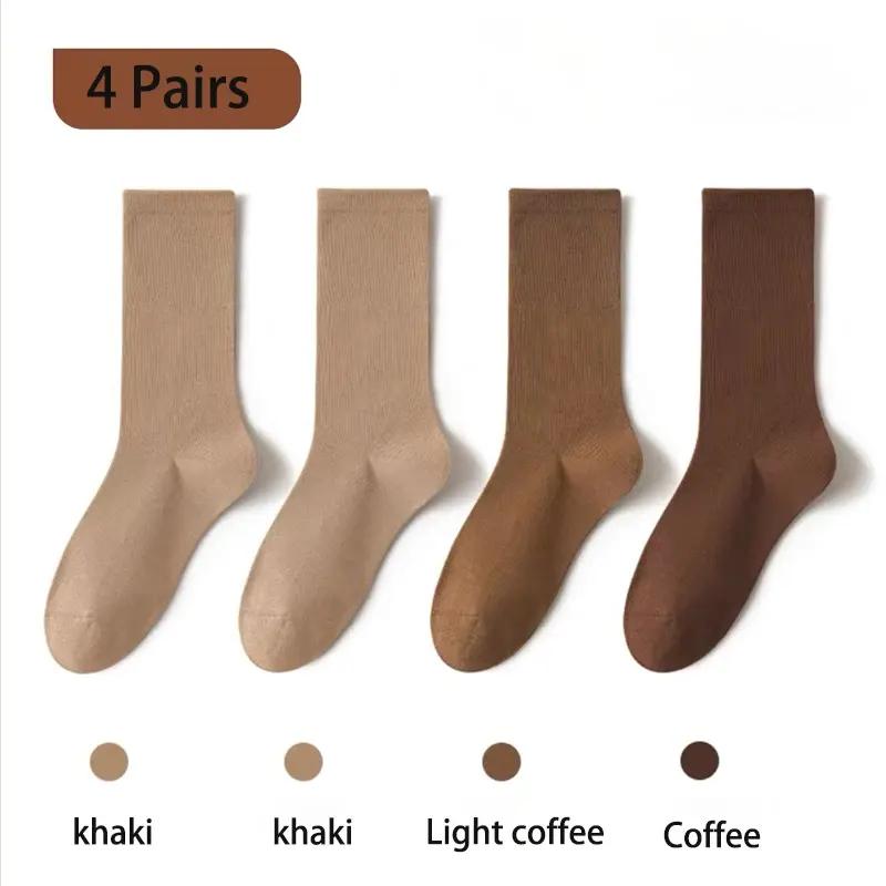 4 pairs women's loose cotton socks, view 6 - MRSLM