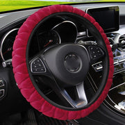 Soft winter plush steering wheel cover, view 6 - MRSLM