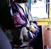 Plaid velvet scarf shawl, view 15 - MRSLM