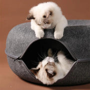 Dual-use donut cat bed and tunnel - MRSLM