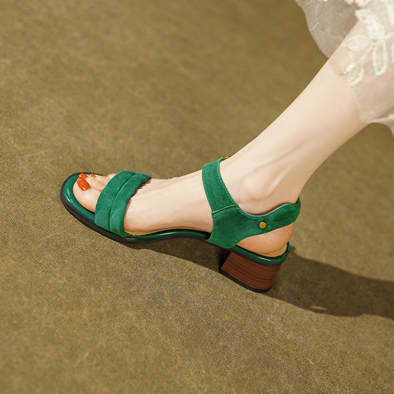 women's square heel summer sandals, view 8 - MRSLM