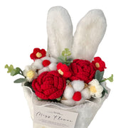 Knitted rabbit ear bouquet doll, view 5 - MRSLM