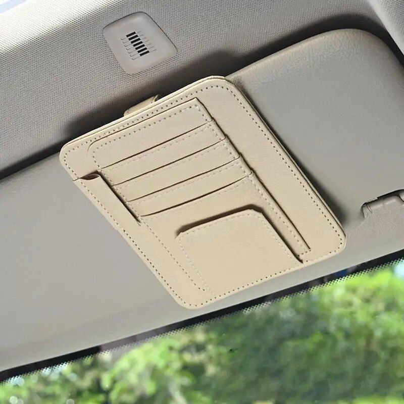 car visor organizer with sunglass clip, view 7 - MRSLM
