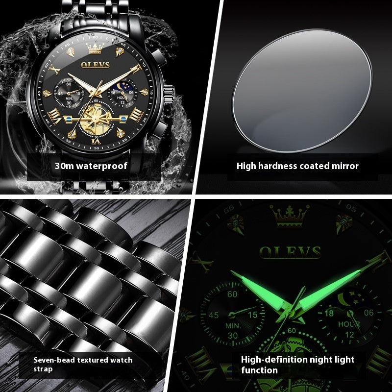 Multifunction quartz watch, view 2 - MRSLM