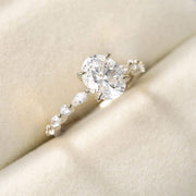 S925 silver four claw zircon ring, view 3 - MRSLM