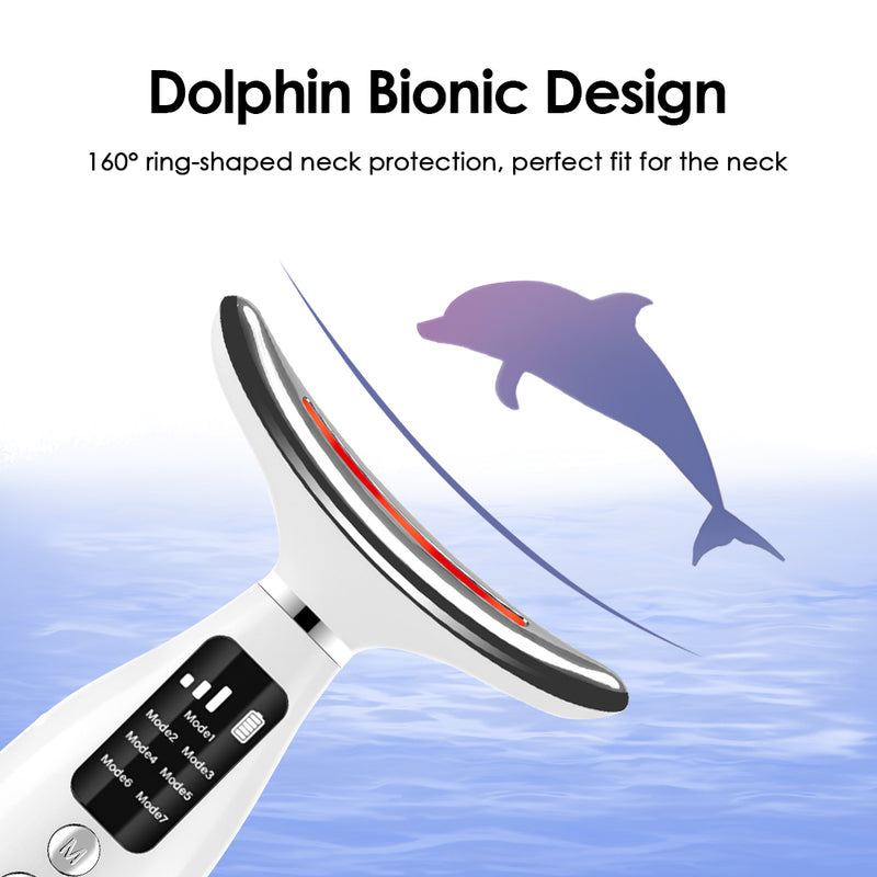 led light face and neck massager, view 5 - MRSLM