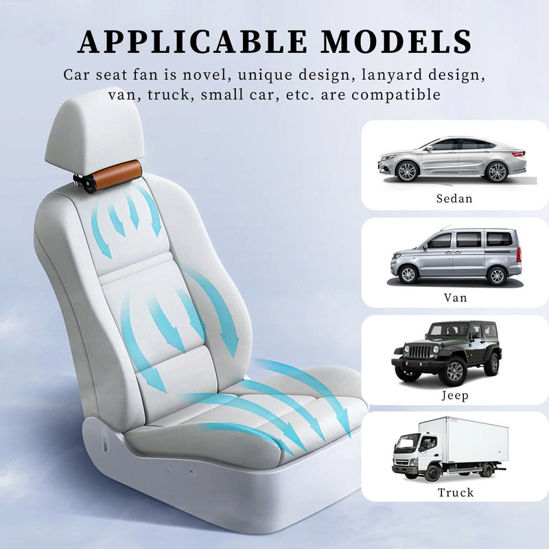 3-speed car headrest cooling fan, view 9 - MRSLM