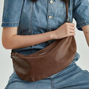 leather crossbody half-moon fanny pack - MRSLM