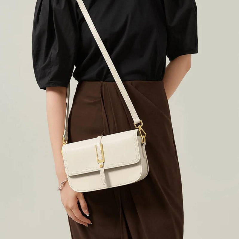 white leather crossbody bag, view 5 - MRSLM