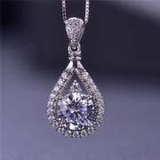 women's silver pendant necklace, view 5 - MRSLM