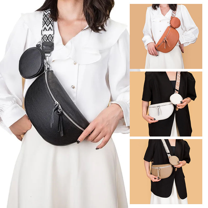 Women's genuine leather crossbody belt bag - MRSLM