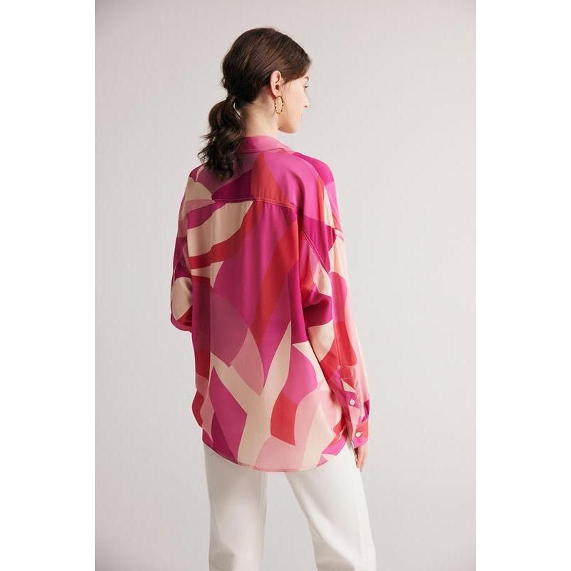 silk crepe de chine blouse, view 6 - MRSLM